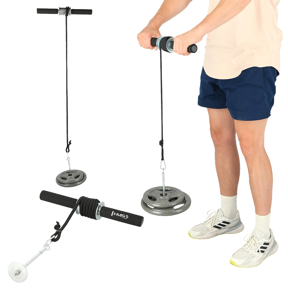 Wrist roller przyrząd do ćwiczeń mięśni ramion F4420 HMS