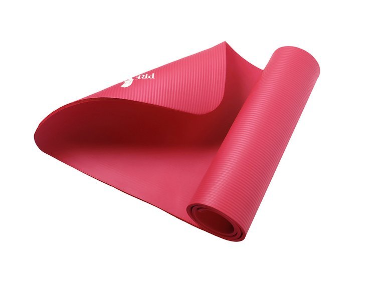 Mata gruba do ćwiczeń (1,5 cm) NBR Pretorians czerwona