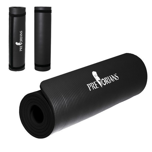 Mata gruba do ćwiczeń (1,5 cm) NBR Pretorians czarna