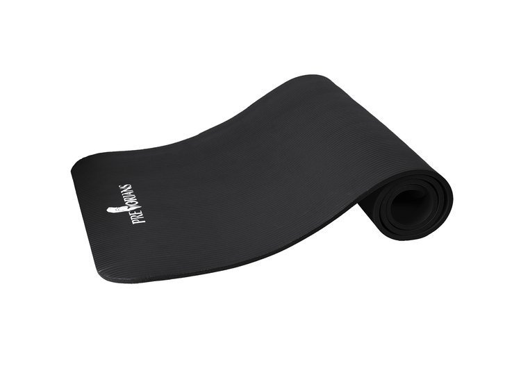 Mata gruba do ćwiczeń (1,5 cm) NBR Pretorians czarna