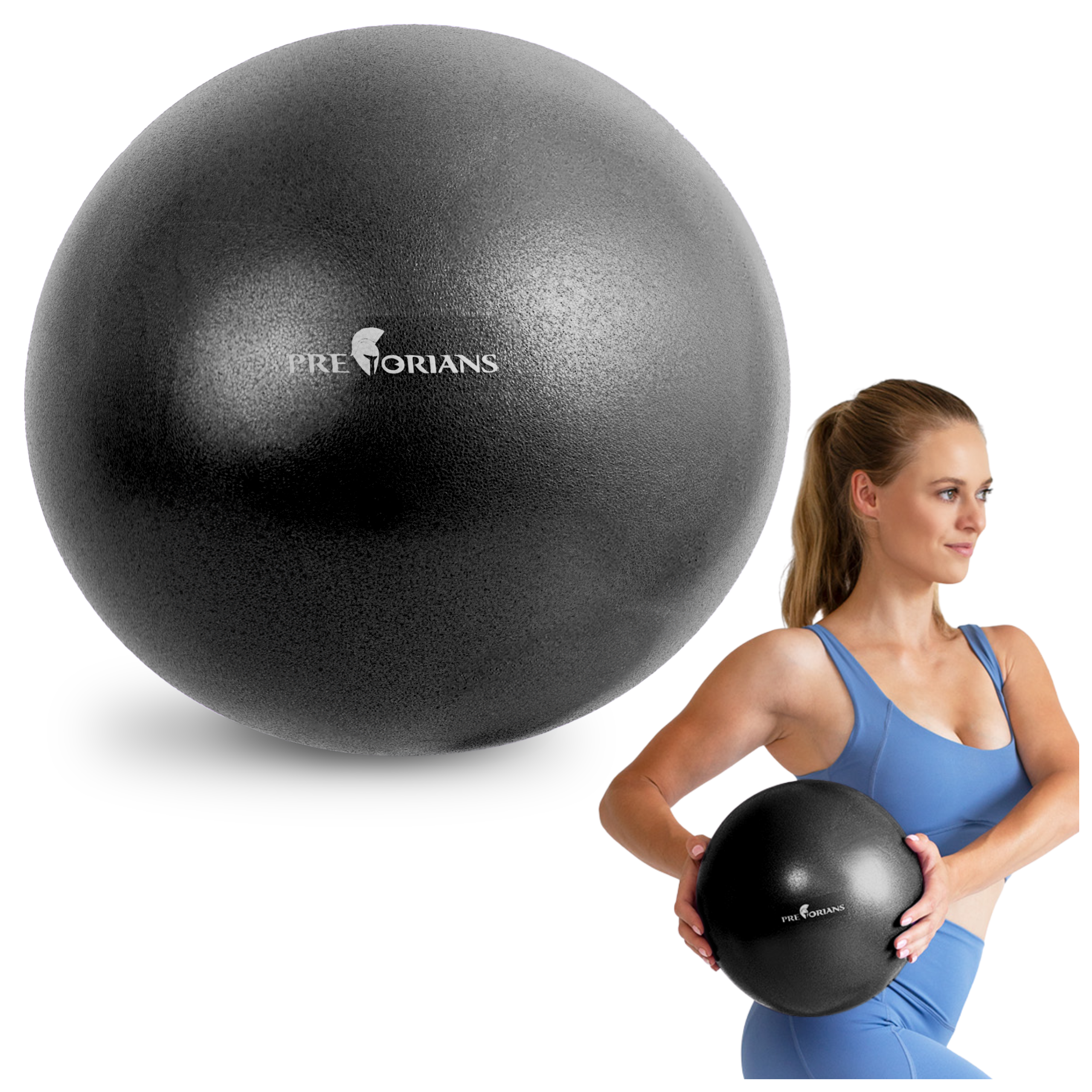 Piłka do pilatesu 25cm czarna Pretorians