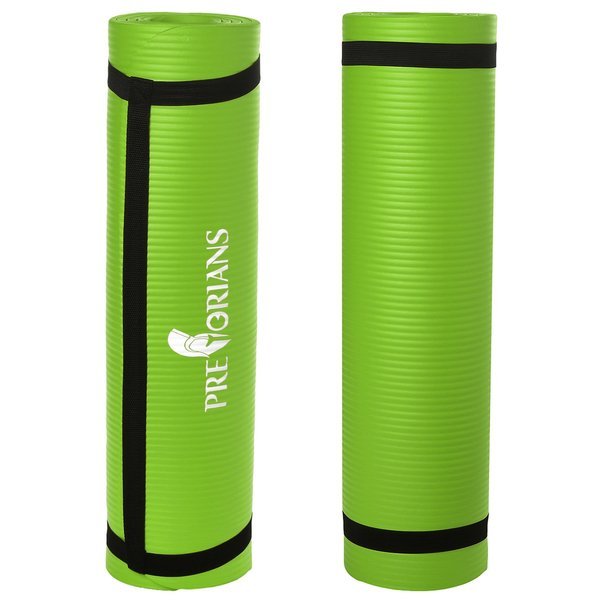 Mata gruba do ćwiczeń (1,5 cm) NBR Pretorians limonkowa