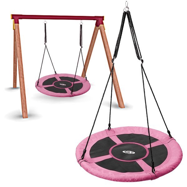 Huśtawka bocianie gniazdo śr.100cm różowa NB5031 Nils Camp