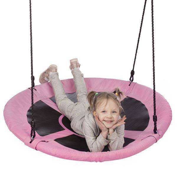 Huśtawka bocianie gniazdo śr.100cm różowa NB5031 Nils Camp