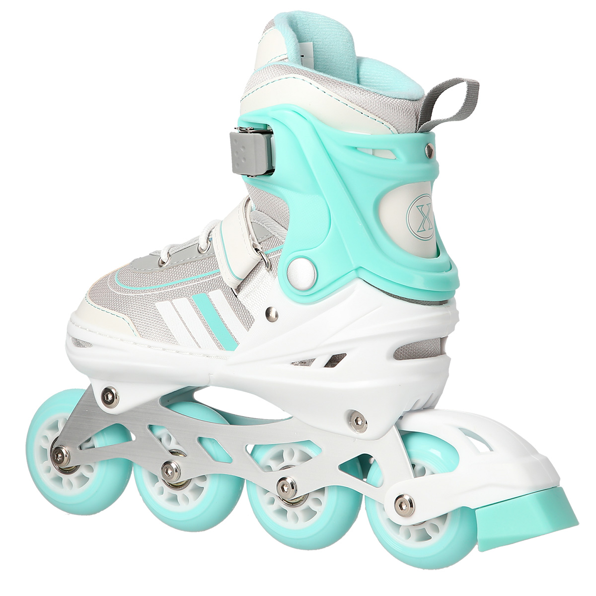 Rolki 2w1 biało-miętowe łyżworolki NH18191 Nils Extreme S