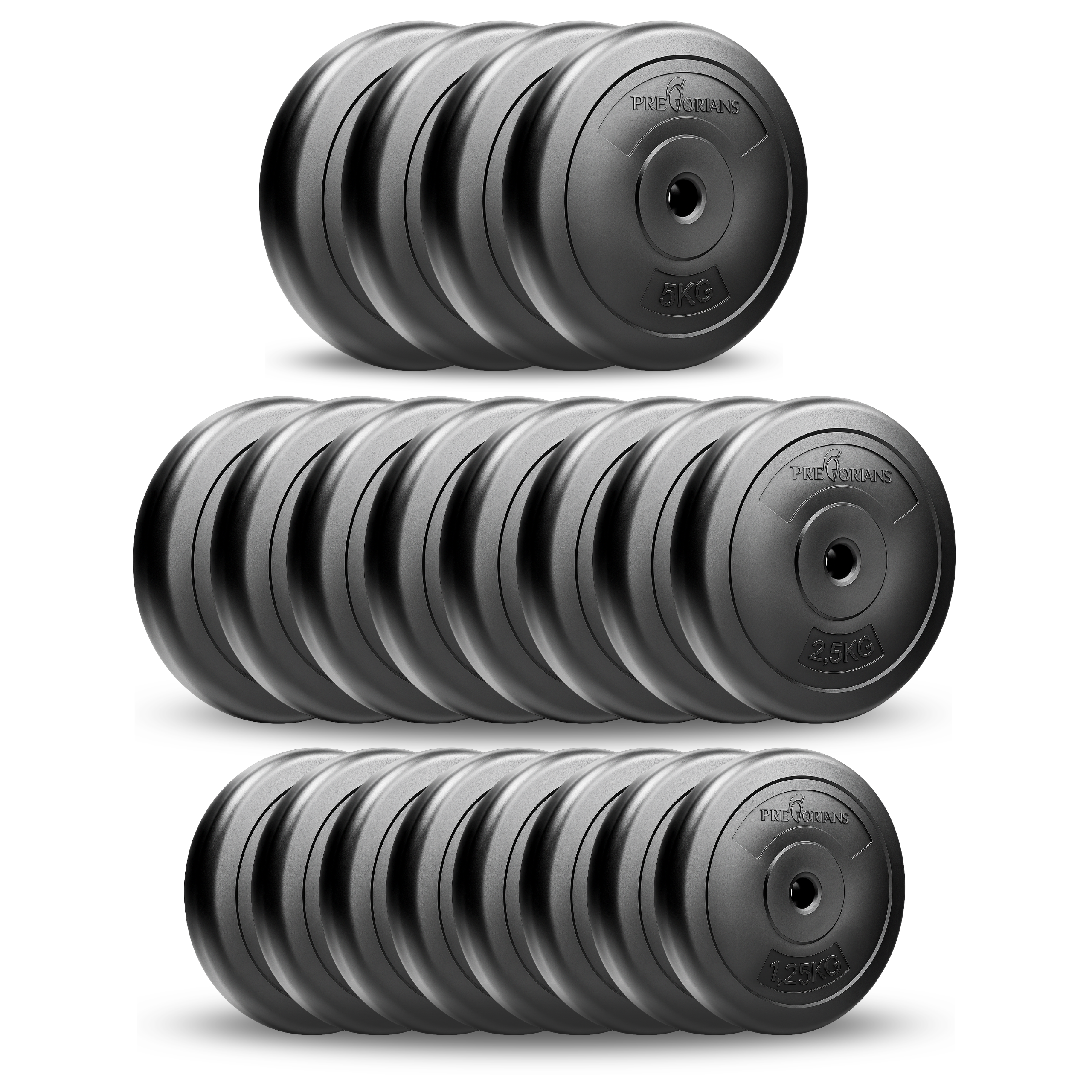 Zestaw do ćwiczeń 57kg - ze sztangą / gryfem prostym 180 cm, nakładem obciążeń i hantlami