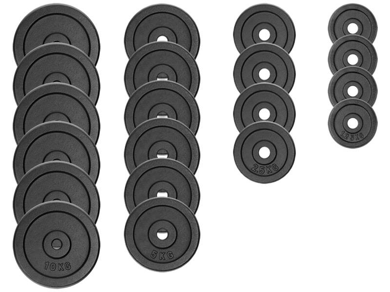 Zestaw do ćwiczeń 141kg z ławką treningową PH 2132 sztangą 180 cm, gryfem 120 cm łamanym, obciążeniem żeliwnym 105 kg i hantlami