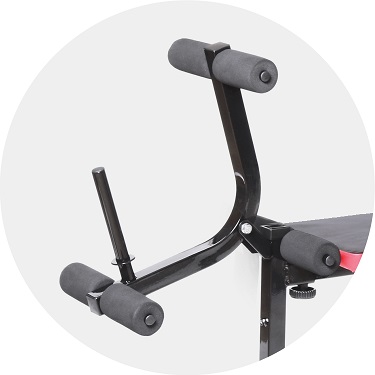 Zestaw do ćwiczeń 141kg z ławką treningową PH 2132 sztangą 180 cm, gryfem 120 cm łamanym, obciążeniem żeliwnym 105 kg i hantlami