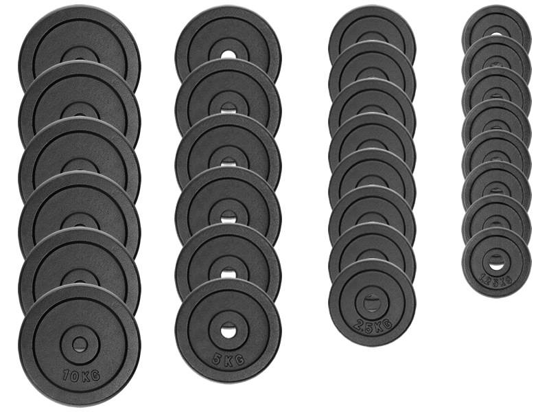 Zestaw do ćwiczeń 156kg z ławeczką treningową PH 2132 sztangą prostą 180 cm, gryfem 120 cm łamanym, zestawem obciążeń żeliwnych120 kg i hantlami