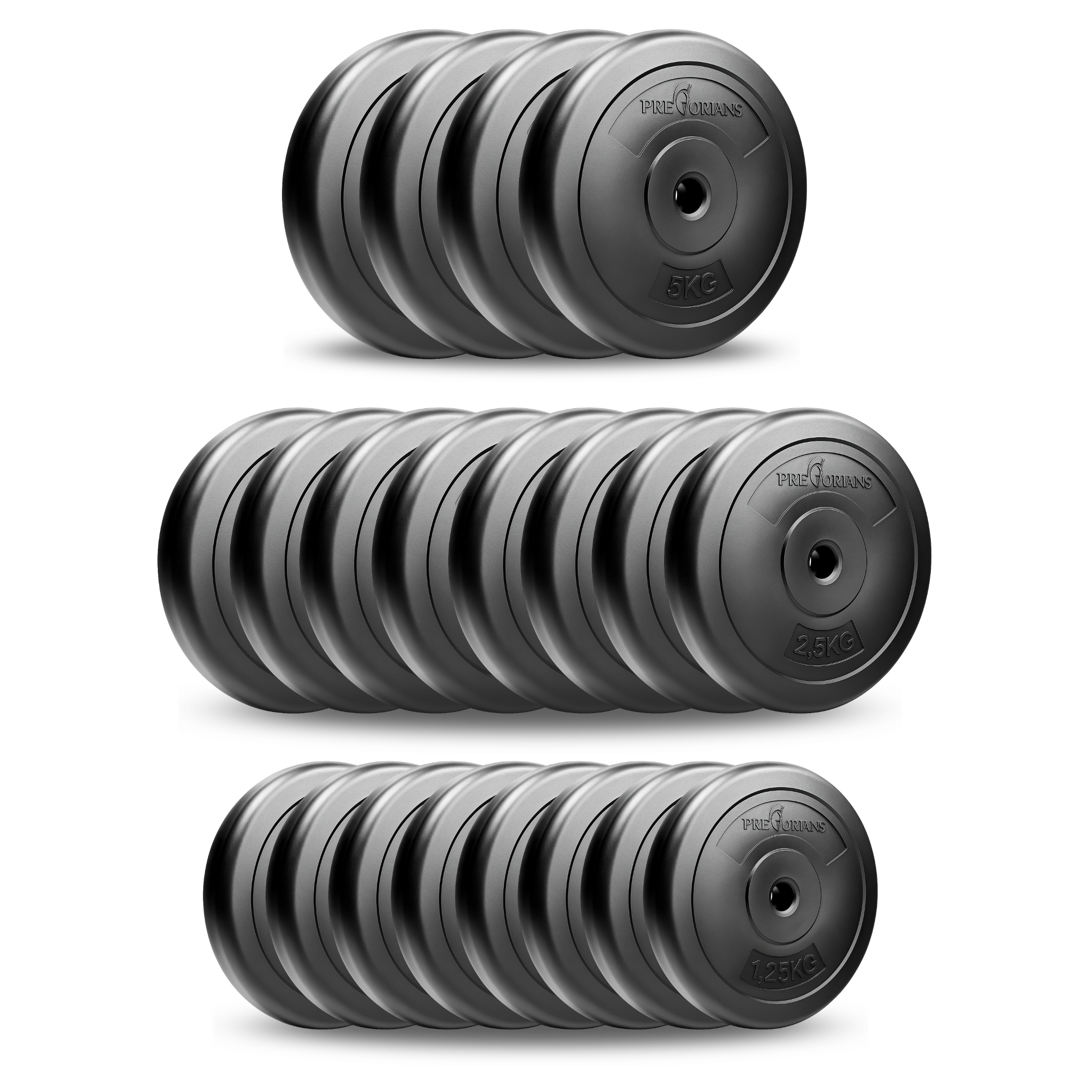 Zestaw do ćwiczeń 55kg - z gryfem łamanym 120 cm, nakładem obciążeń i hantlami