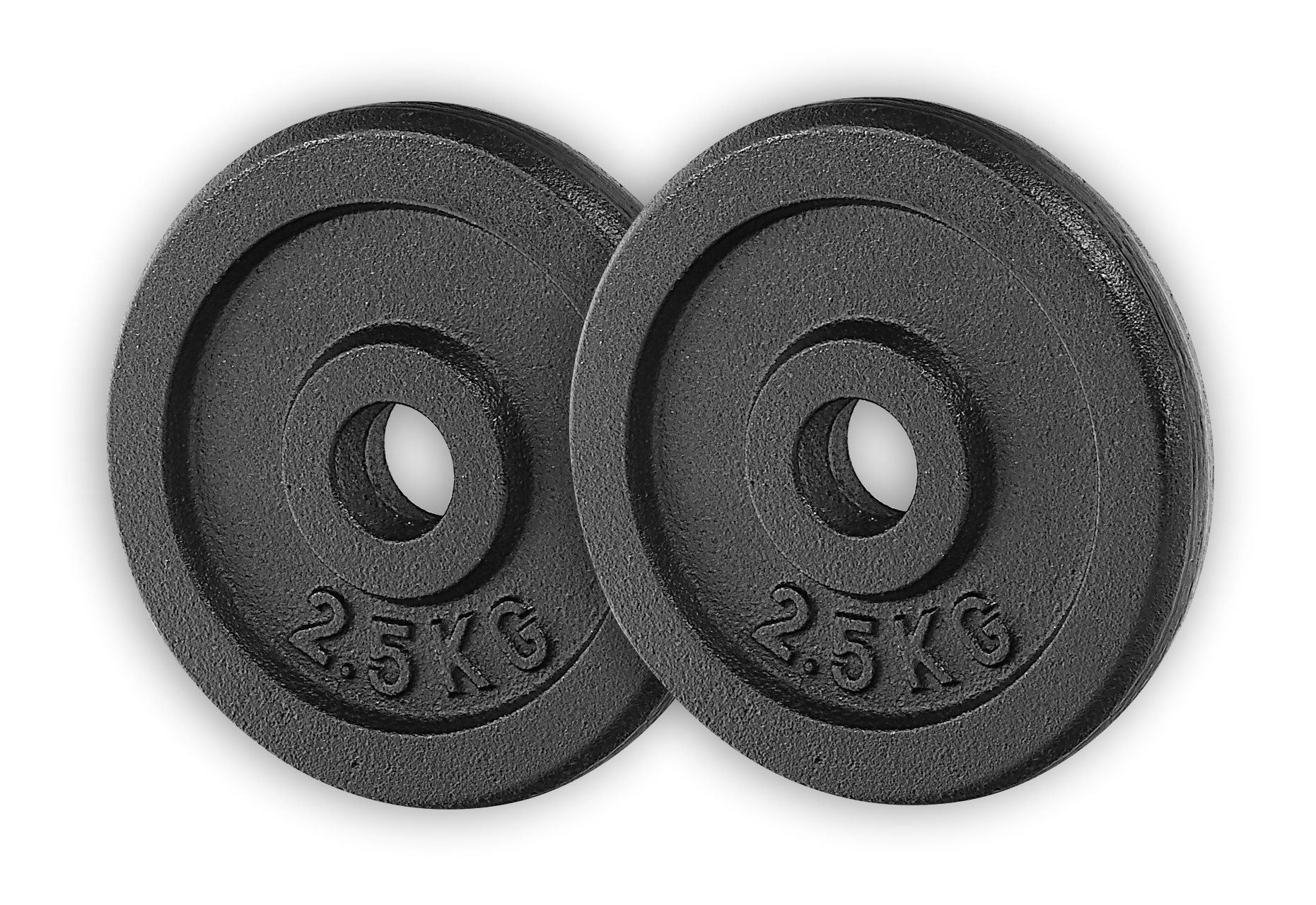 Obciążenie żeliwne 2x2.5kg krążek talerz otwór 27mm - zestaw 2 x 2.5kg