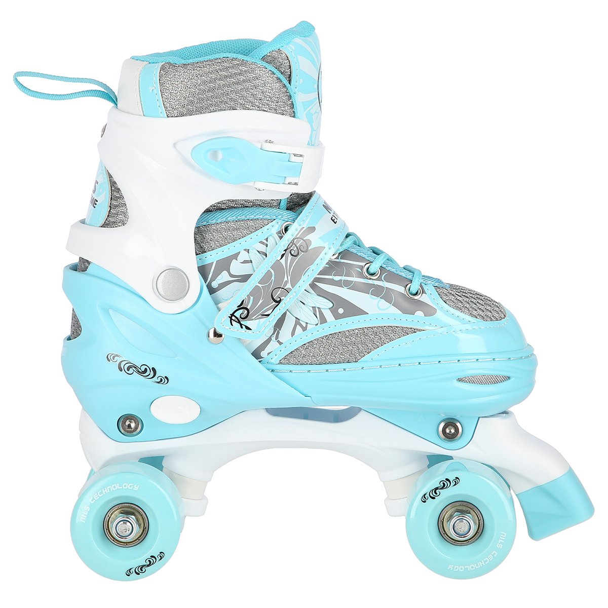 Wrotki dziecięce NQ1002 biało-niebieskie rozmiar S Nils Extreme