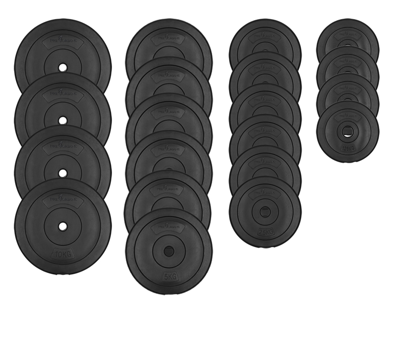 Zestaw do ćwiczeń siłowych 126kg z ławką treningową PH2132, sztangą / gryfem prostym 180cm, 120cm mocno łamanym, nakładem talerzy 90kg i hantlami