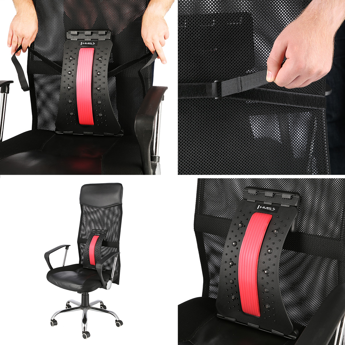 Przyrząd do rozciągania pleców czerwony PRP02 HMS