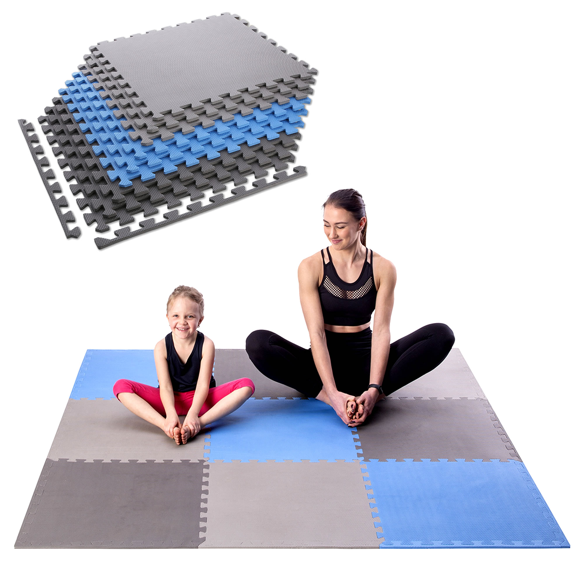 Mata puzzle MP10 blue-grey 9 elementów One fitness