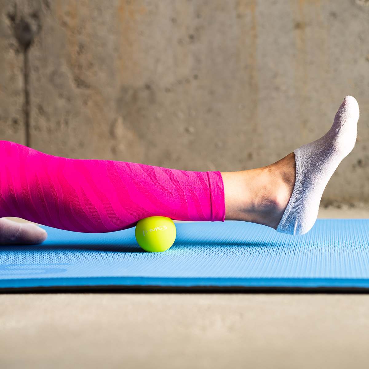 Piłka lacrosse pojedyńcza do masażu BLC01 green HMS