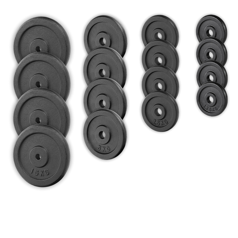 Zestaw do ćwiczeń 152kg z ławką treningową PH20C - ławka, gryfy, obciążenia żeliwne, hantle