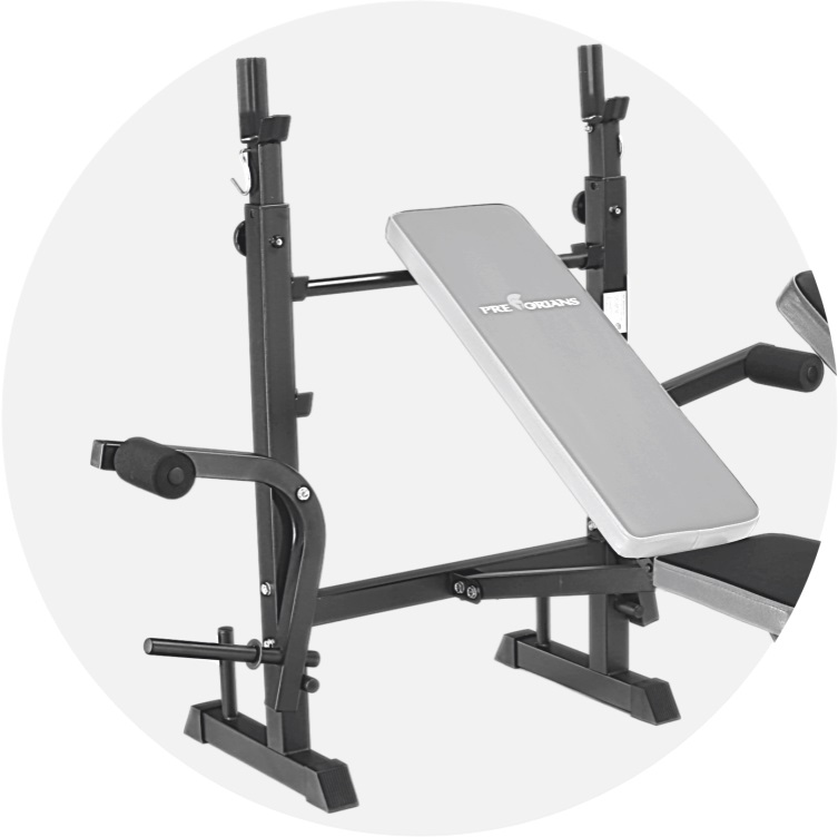 Zestaw 116kg z ławką treningową PH 2131 - ławka, sztanga, gryf łamany, obciążenia, hantle