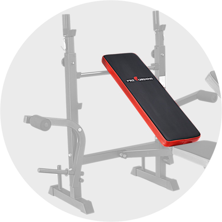 Zestaw 116kg z ławką treningową PH 2131 - ławka, sztanga, gryf łamany, obciążenia, hantle