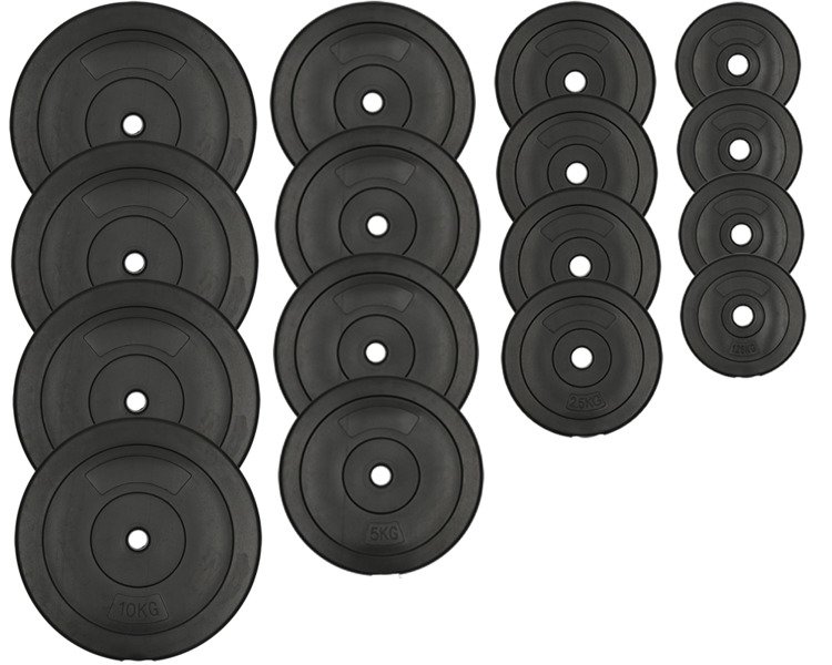 Zestaw do ćwiczeń 130kg z ławką treningową PH 20C - ławka, sztanga, gryf łamany, obciążenia, hantle