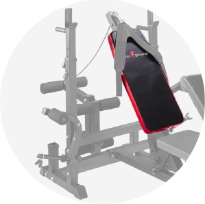 Ławka treningowa PH 20C pod sztangę, masywna - stojaki, modlitewnik