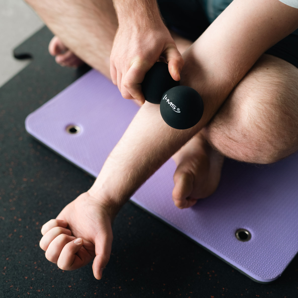 Piłka lacrosse pojedyńcza do masażu BLC01 green HMS