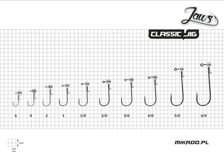 GŁÓWKA JIGOWA - JAWS CLASSIC - 50g-5/0 BN - op.3szt.