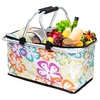 Kosz termiczny na zakupy piknikowy duży 30 litrów kwiaty
