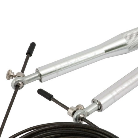 Skakanka aluminiowa z łożyskami regulowana czarno-srebrna SK52 HMS