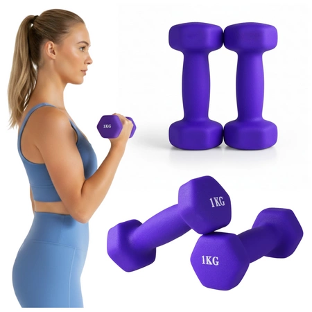 Hantelki neoprenowe 2x1kg HW10 Pretorians