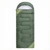 Lekki śpiwór turystyczny ciemnozielony z pokrowcem