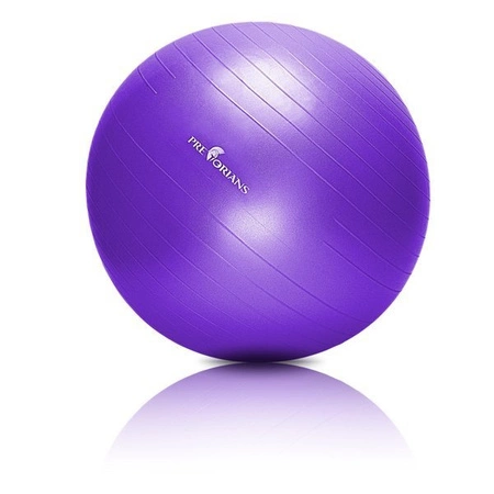 Piłka gimnastyczna anti burst 65 cm fioletowa Pretorians