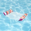 Materac dmuchany do pływania plażowy z siatką paski multikolor