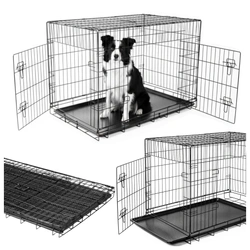 Klatka kennelowa metalowa XL dla psa i kota - składana
