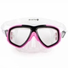 Okulary maska do nurkowania pływania snorkelingu różowe dla dzieci i młodzieży