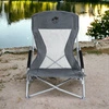 Krzesło turystyczne plażowe wędkarskie na kemping ryby rozkładane szare