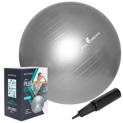 Piłka gimnastyczna anti burst 65 cm szara Pretorians z pompką