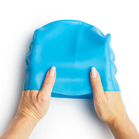 Czepek silikonowy na basen pływacki kąpielowy CP10 niebieski