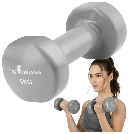 Hantelek żeliwny 5 kg winylowy Pretorians