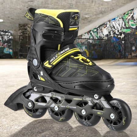 Łyżworolki NA11002 Nils Extreme czarno-żółte roz. L