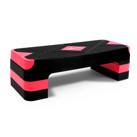 Step do aerobiku 3 stopnie regulowany różowy AC3 Pretorians