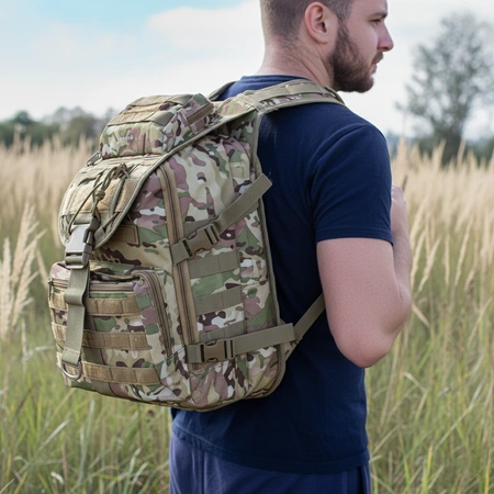 Plecak taktyczny turystyczny wojskowy z klapą militarny survival 40 litrów moro