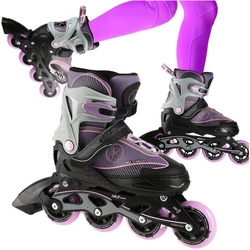 Łyżworolki NA11008 Nils Extreme szaro-fioletowy roz. M