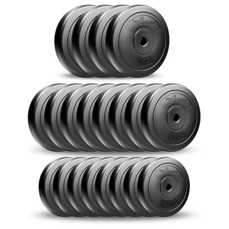 Zestaw do ćwiczeń 57kg - ze sztangą / gryfem prostym 180 cm, nakładem obciążeń i hantlami