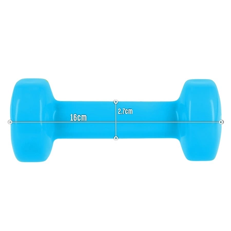 Hantelek żeliwny 1,5 kg ciężarek winylowy Pretorians (O) outlet (33)