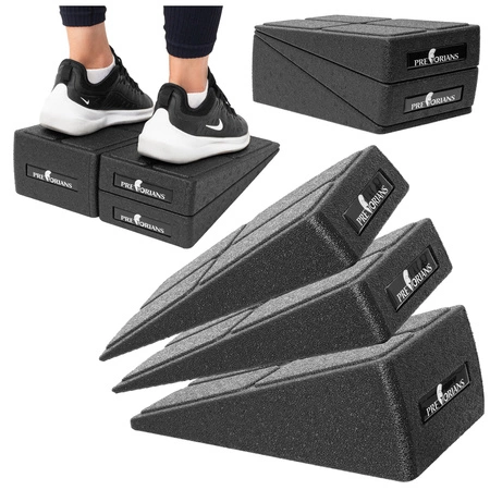 Kliny do przysiadów rozciągania - zestaw 3 bloczki do ćwiczeń i rehabilitacji