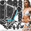 Zestaw do ćwiczeń 123kg z ławką treningową TB891, stojakami, sztangą / gryfem prostym 180cm, obciążeniem 90kg i hantlami
