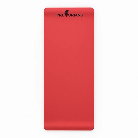 Mata do ćwiczeń fitness yogi 6mm TPE Pretorians czarno-czerwona