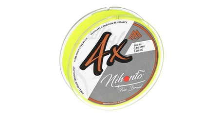 PLECIONKA - NIHONTO FINE BRAID - 0.08mm/4.95kg/300m - FLUO ŻÓŁTA - op.1szp.