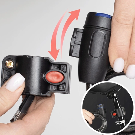 Zapięcie rowerowe blokada stalowa linka 85 cm ZR1